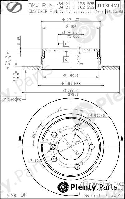  SPARTECH part BM01.5366.20 (BM01536620) Replacement part
