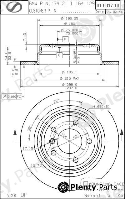  SPARTECH part BM01.6917.10 (BM01691710) Replacement part
