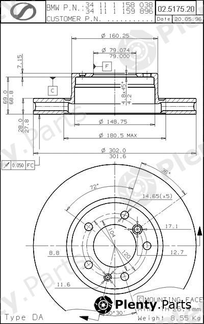  SPARTECH part BM02.5175.20 (BM02517520) Replacement part