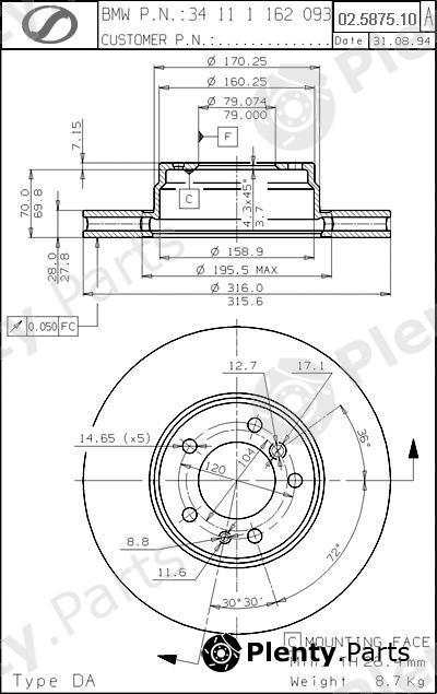  SPARTECH part BM02.5875.10 (BM02587510) Replacement part