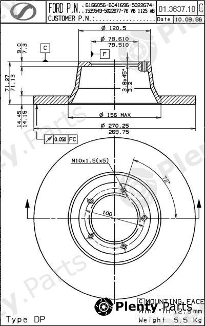  SPARTECH part FD01.3637.10 (FD01363710) Replacement part