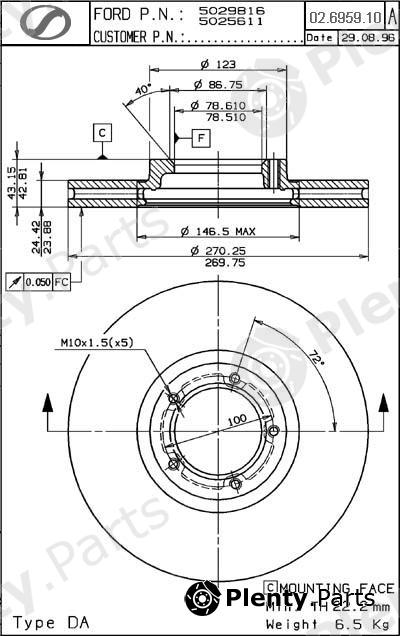  SPARTECH part FD02.6959.10 (FD02695910) Replacement part