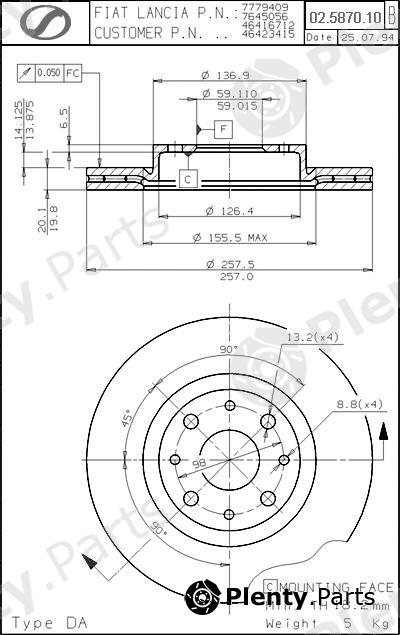  SPARTECH part FT02.5870.10 (FT02587010) Replacement part