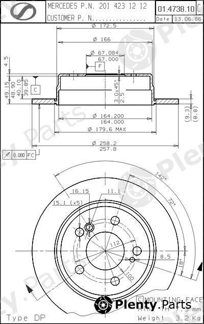 SPARTECH part MR01.4738.10 (MR01473810) Replacement part