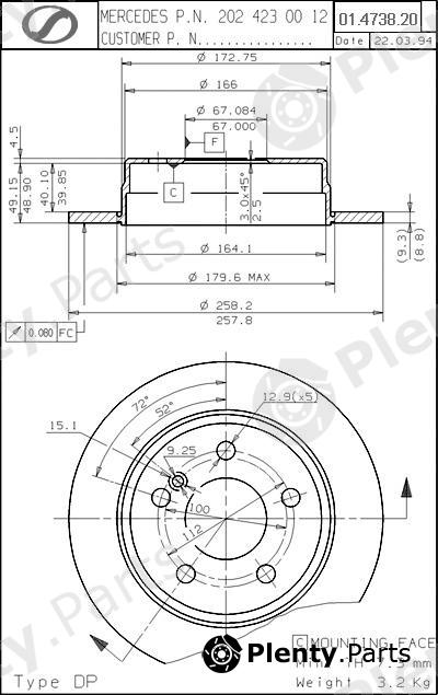  SPARTECH part MR01.4738.20 (MR01473820) Replacement part