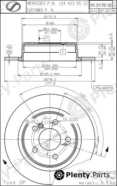  SPARTECH part MR01.5178.10 (MR01517810) Replacement part
