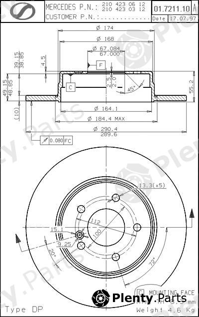  SPARTECH part MR01.7211.10 (MR01721110) Replacement part