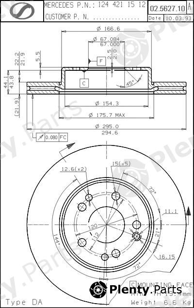  SPARTECH part MR02.5627.10 (MR02562710) Replacement part