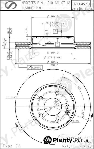  SPARTECH part MR02.6845.10 (MR02684510) Replacement part