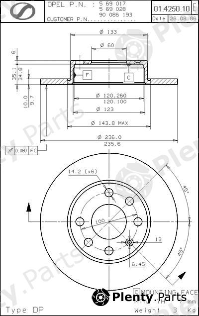  SPARTECH part OP01.4250.10 (OP01425010) Replacement part