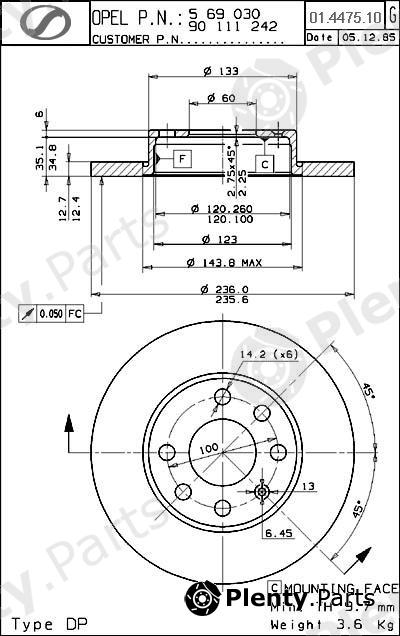  SPARTECH part OP01.4475.10 (OP01447510) Replacement part