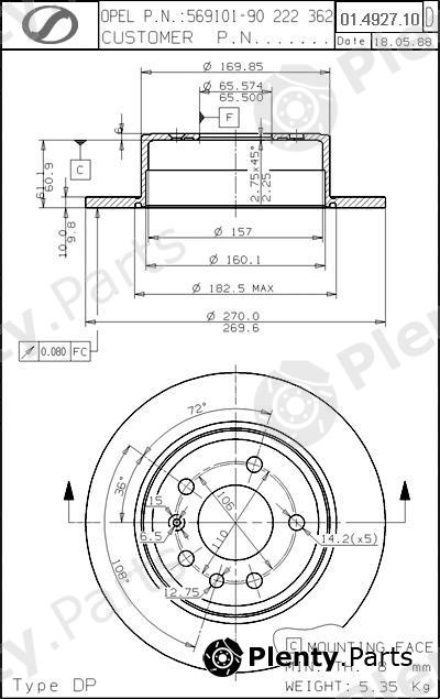  SPARTECH part OP01.4927.10 (OP01492710) Replacement part