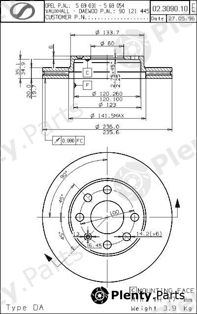  SPARTECH part OP02.3090.10 (OP02309010) Replacement part