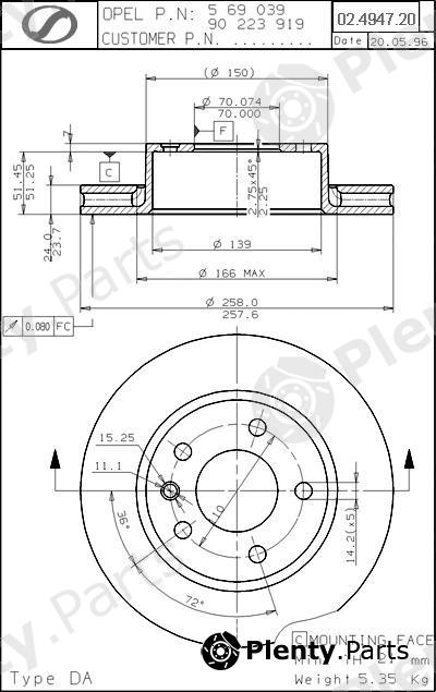  SPARTECH part OP02.4947.20 (OP02494720) Replacement part