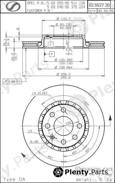  SPARTECH part OP02.5527.20 (OP02552720) Replacement part