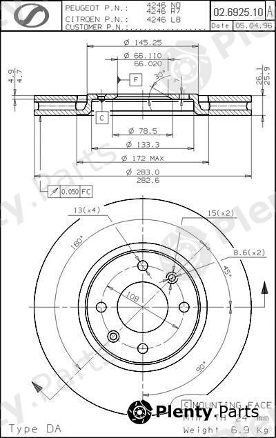  SPARTECH part PG02.6925.10 (PG02692510) Replacement part
