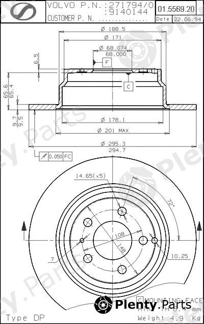  SPARTECH part VL01.5569.20 (VL01556920) Replacement part