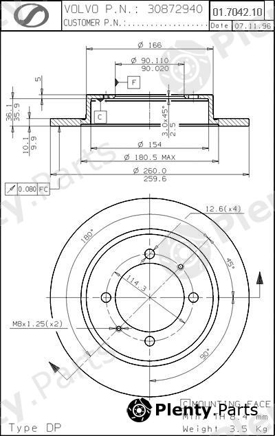  SPARTECH part VL01.7042.10 (VL01704210) Replacement part