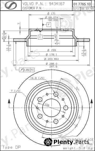  SPARTECH part VL01.7765.10 (VL01776510) Replacement part