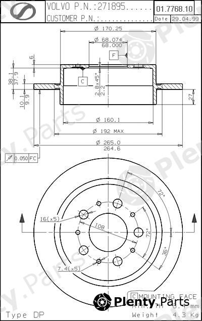  SPARTECH part VL01.7768.10 (VL01776810) Replacement part