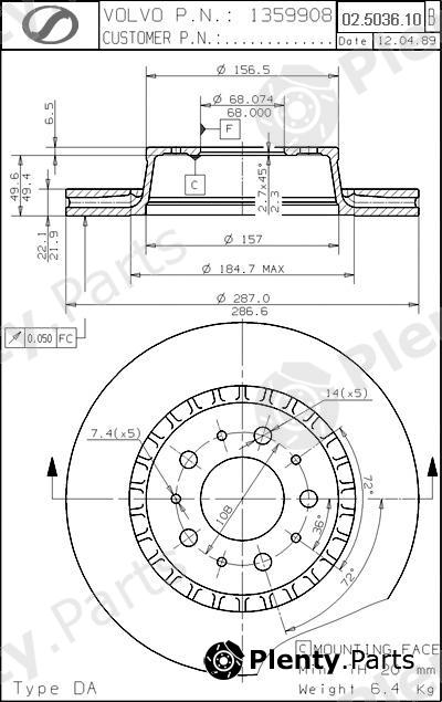  SPARTECH part VL02.5036.10 (VL02503610) Replacement part