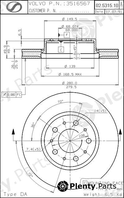  SPARTECH part VL02.5315.10 (VL02531510) Replacement part
