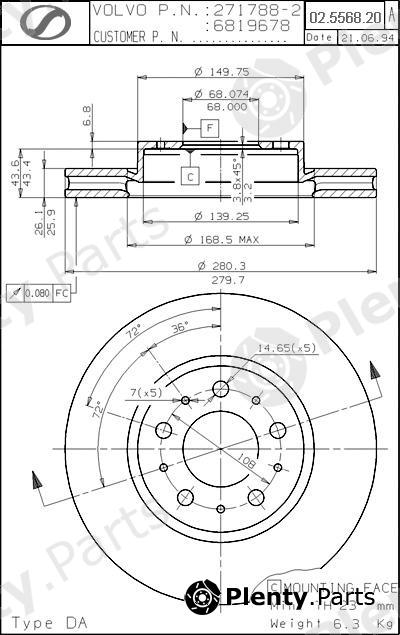  SPARTECH part VL02.5568.20 (VL02556820) Replacement part