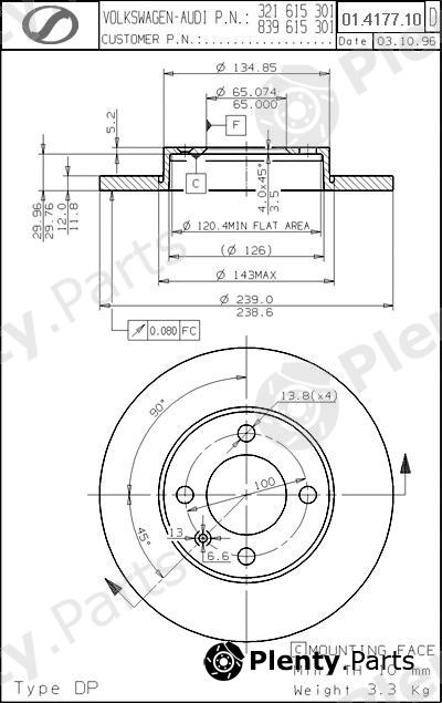  SPARTECH part VW01.4177.10 (VW01417710) Replacement part