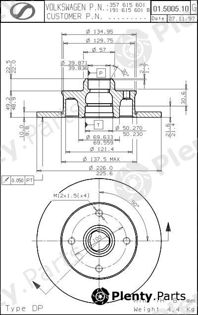  SPARTECH part VW01.5005.10 (VW01500510) Replacement part