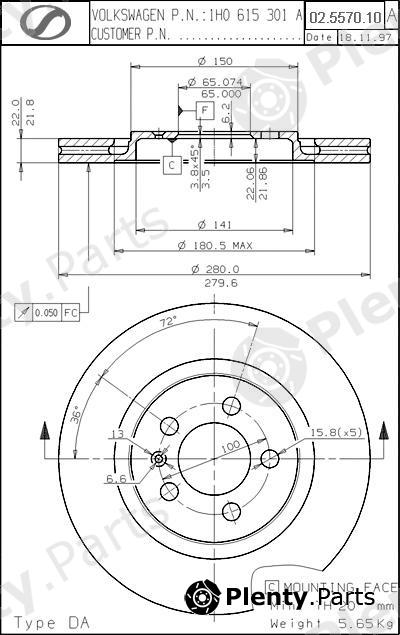  SPARTECH part VW02.5570.10 (VW02557010) Replacement part