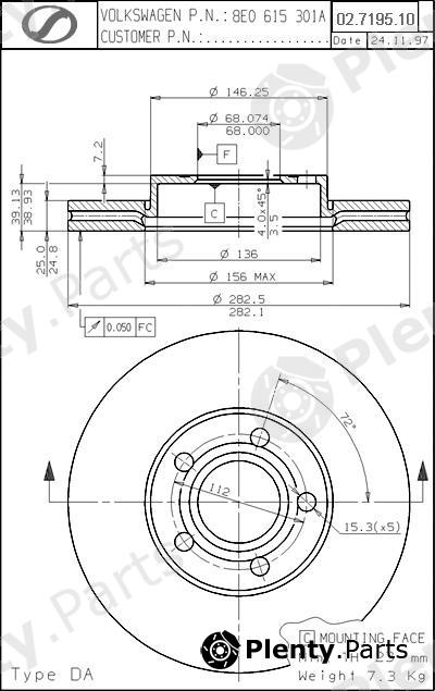  SPARTECH part VW02.7195.10 (VW02719510) Replacement part