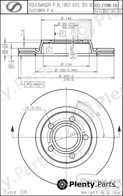  SPARTECH part VW02.7196.10 (VW02719610) Replacement part