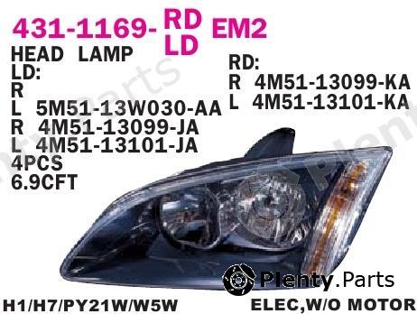  DEPO part 431-1169R-LDEM2 (4311169RLDEM2) Replacement part