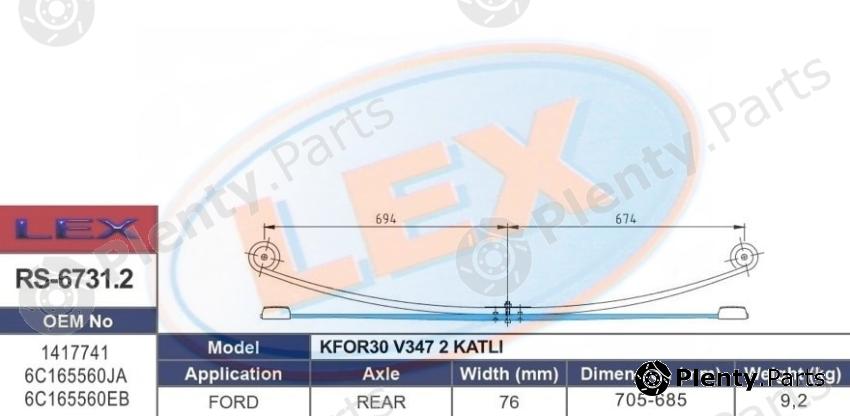 LEX part RS-6731.2 (RS67312) Replacement part