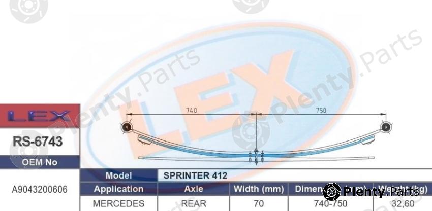  LEX part RS-6743 (RS6743) Replacement part