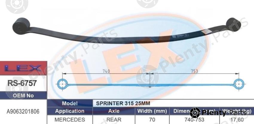  LEX part RS-6757 (RS6757) Replacement part