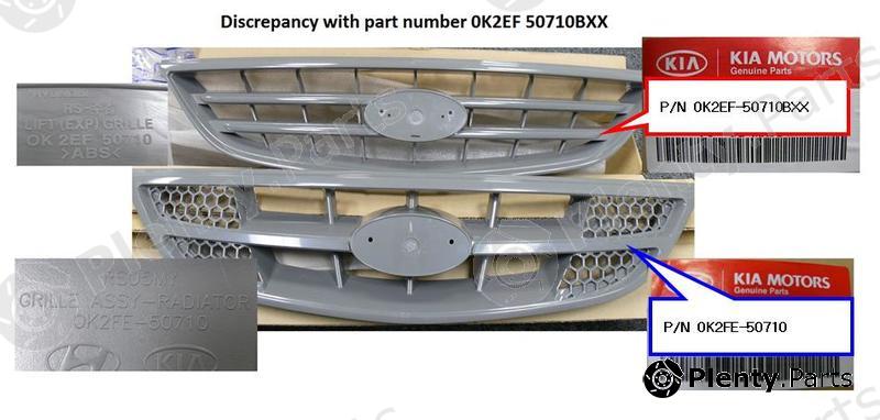 Genuine HYUNDAI / KIA (MOBIS) part 0K2EF50710BXX Radiator Grille