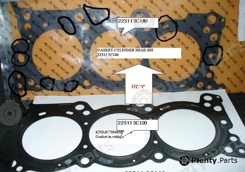 Genuine HYUNDAI / KIA (MOBIS) part 223113C140 Gasket, cylinder head