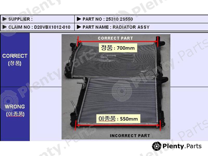 Genuine HYUNDAI / KIA (MOBIS) part 253102S550 Radiator, engine cooling