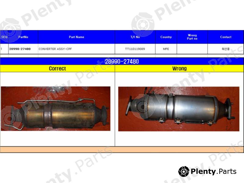 Genuine HYUNDAI / KIA (MOBIS) part 2899027480 Soot/Particulate Filter, exhaust system