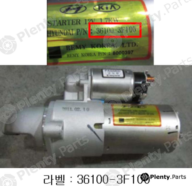 Genuine HYUNDAI / KIA (MOBIS) part 361003F100 Starter