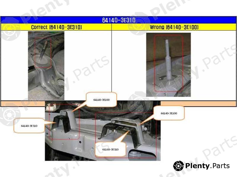 Genuine HYUNDAI / KIA (MOBIS) part 641403E310 Support, bumper