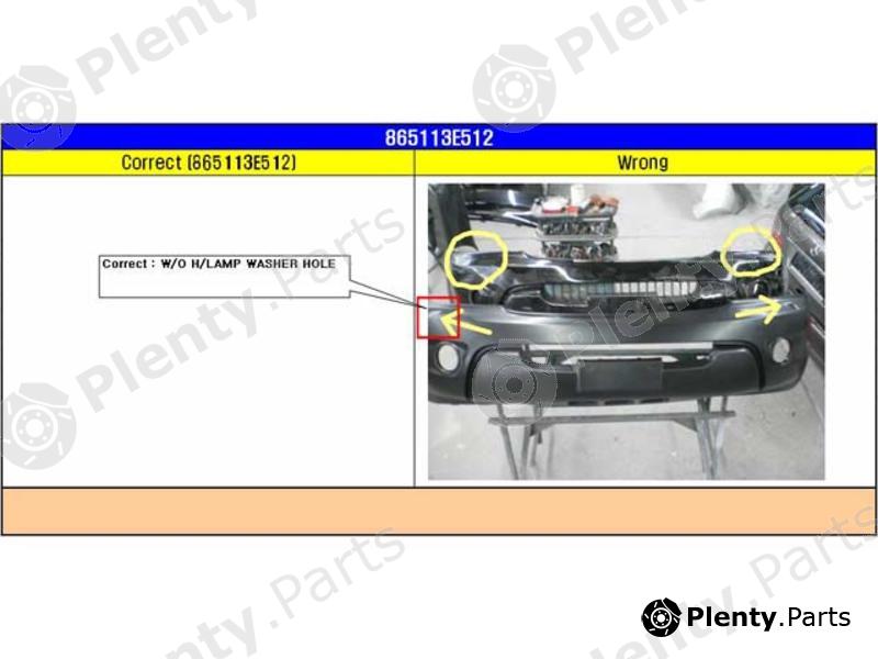 Genuine HYUNDAI / KIA (MOBIS) part 865113E512 Bumper