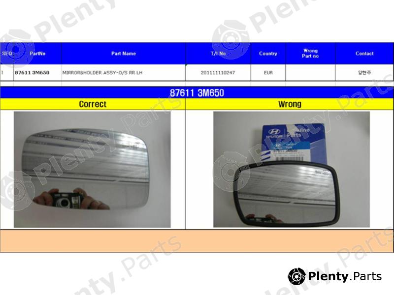 Genuine HYUNDAI / KIA (MOBIS) part 876113M650 Replacement part