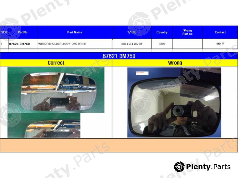 Genuine HYUNDAI / KIA (MOBIS) part 876213M750 Replacement part
