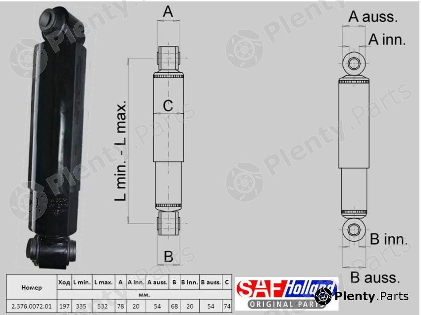 Genuine SAF HOLLAND part 2.376.0072.01 (2376007201) Replacement part