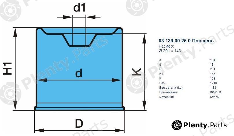 Genuine BPW part 0313900250 Replacement part