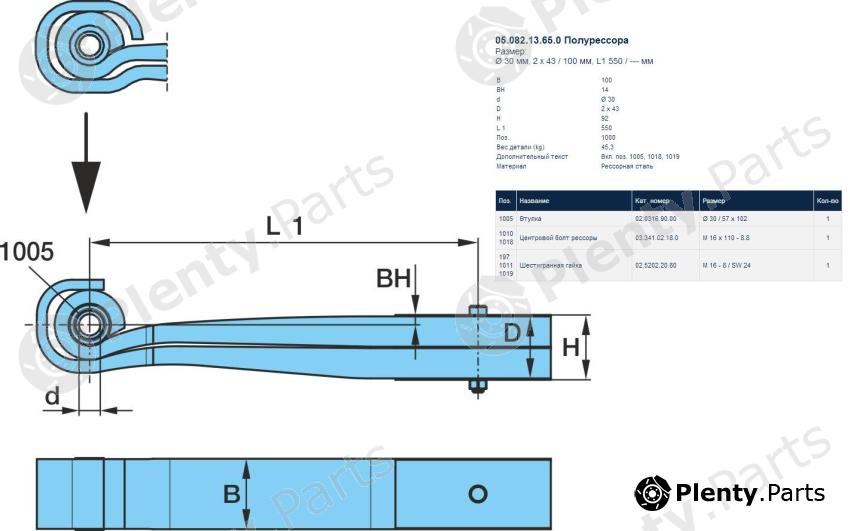 Genuine BPW part 05.082.13.65.0 (0508213650) Replacement part