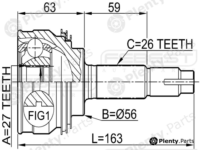  FEBEST part 0110-018 (0110018) Joint, drive shaft
