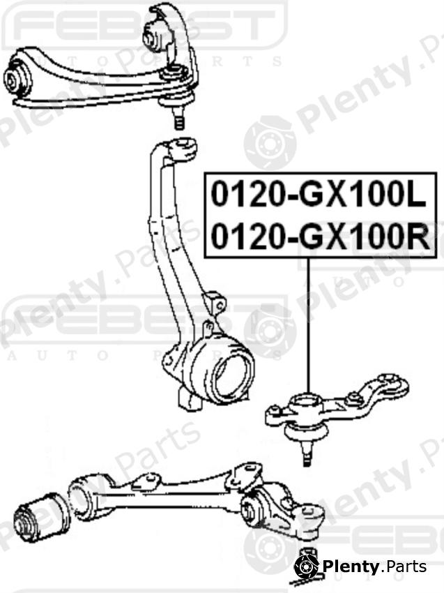  FEBEST part 0120GX100R Ball Joint